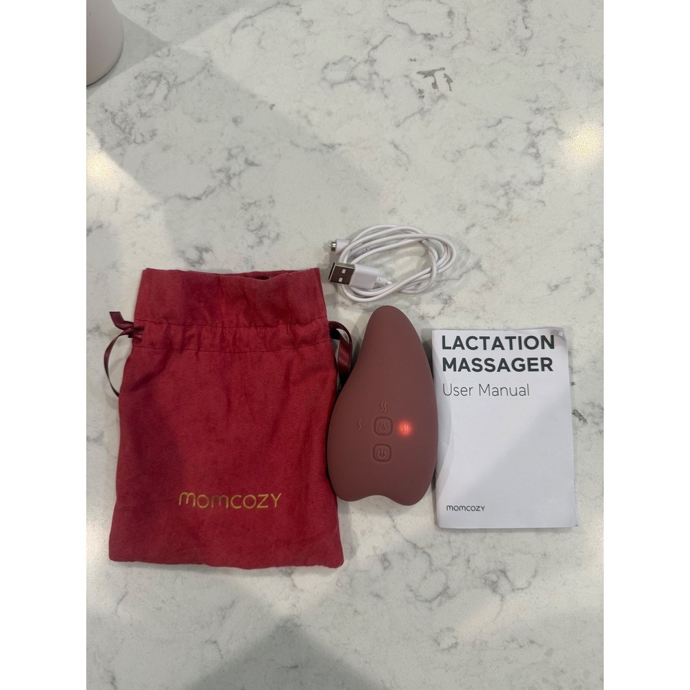 Momcozy Electric Lactation Massager with Heat and Vibration Mauve Pink Tested